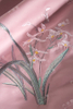 Steppdecke aus Seide mit Orchideen-Stickerei