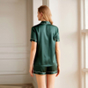 Elegantes kurzes Seidenpyjama-Set für Damen