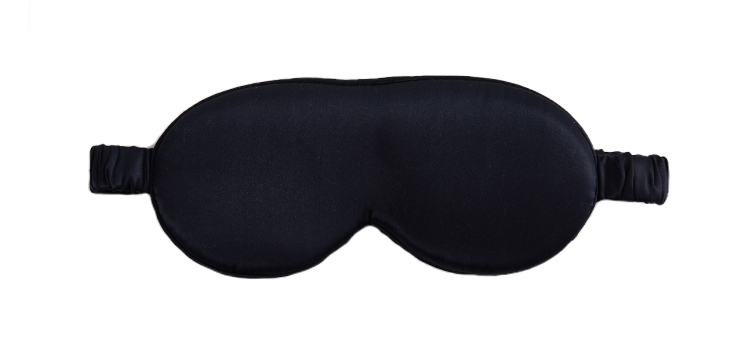 6A-Seidensatin schwarze Augenmaske