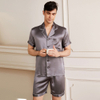 Klassisches kurzes Seidenpyjama-Set für Herren