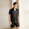 Klassisches kurzes Seidenpyjama-Set für Herren