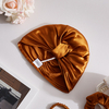 Großer Sale, elastische Haube aus 100 % Maulbeerseide mit Knoten