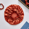 Elastische Haube aus 100 % Maulbeerseide mit individuellem Etikett zum Großhandelspreis