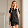 Elegantes kurzes Seidenpyjama-Set für Damen