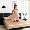 Spannbettlaken aus Maulbeerseide im Großhandel: 19/22 Momme Spannbettlaken aus reiner Seide, weiches, kühlendes Seidenbettlaken mit tiefen Taschen in Twin-Full-Queen-King-Size-Größe – Taihu Snow Silk