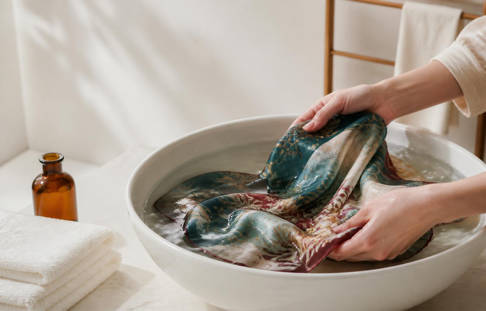 Seide waschen